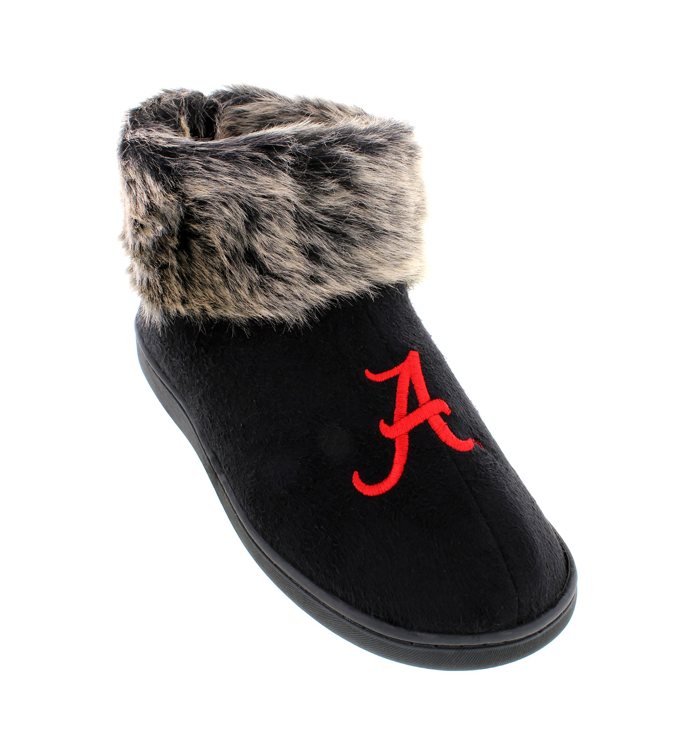 NCAA Alabama Crimson Tide Faux Sheepskin Furry Top Slippers