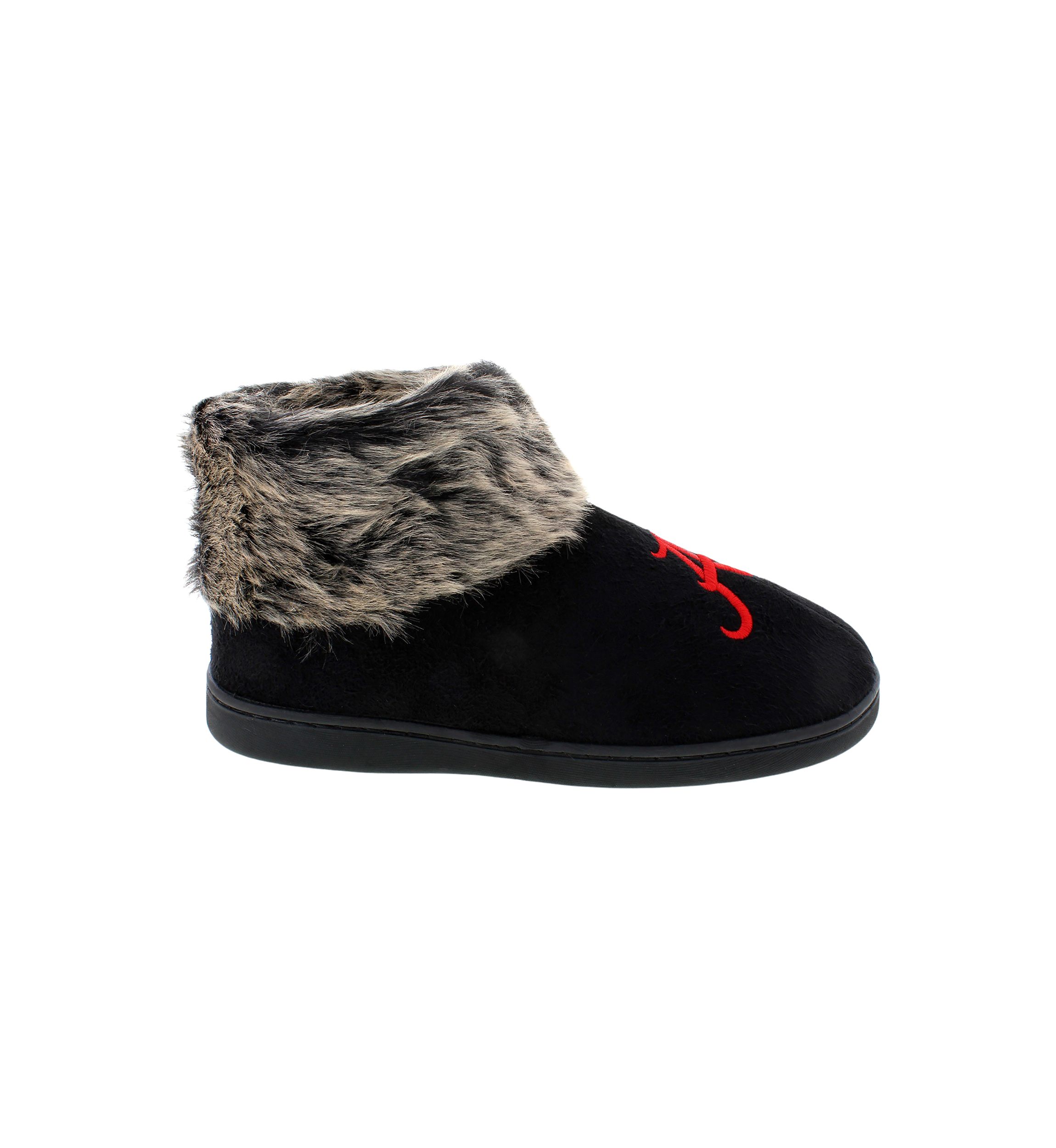 NCAA Alabama Crimson Tide Faux Sheepskin Furry Top Slippers