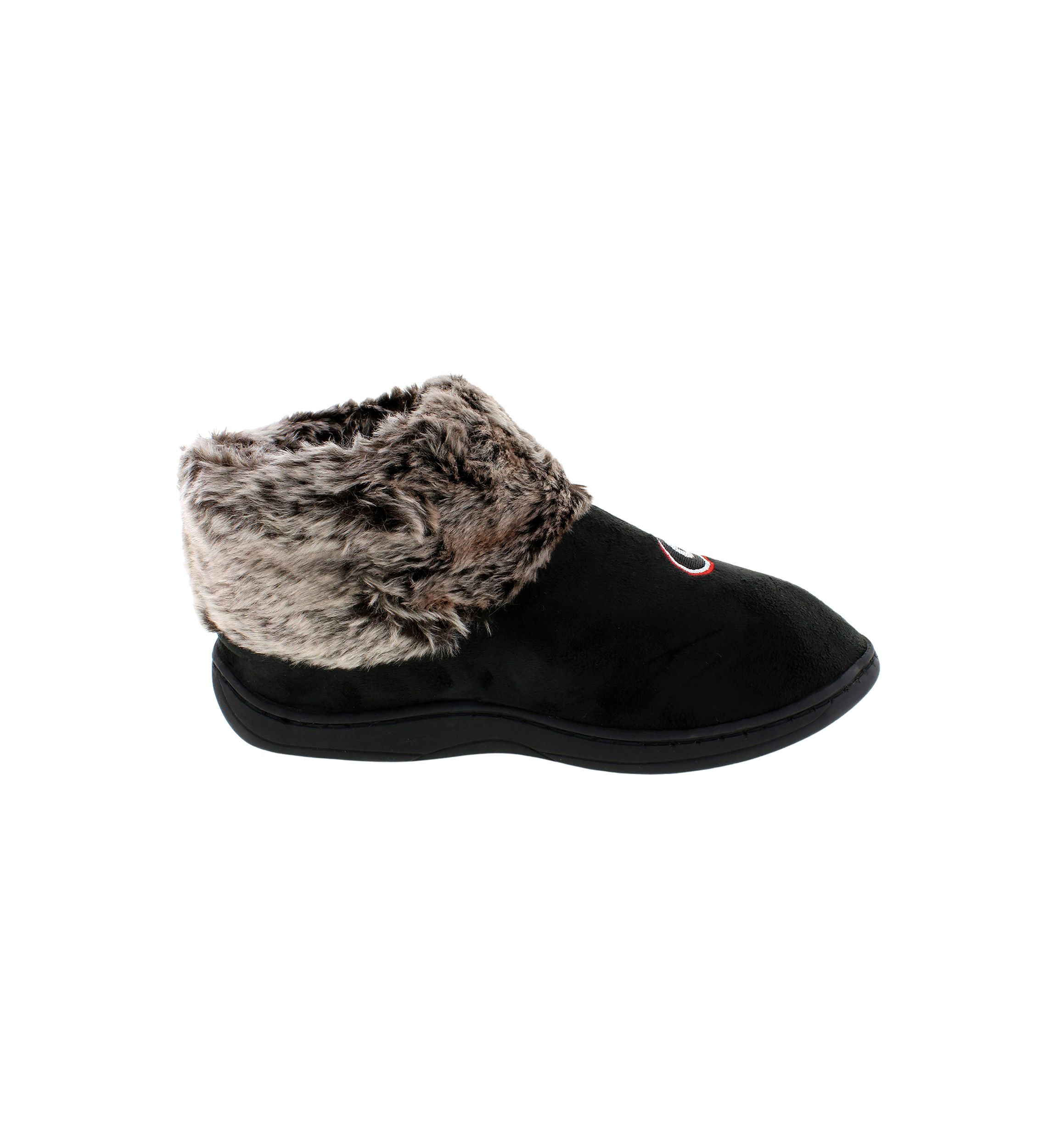 NCAA Georgia Bulldogs Faux Sheepskin Furry Top Slippers
