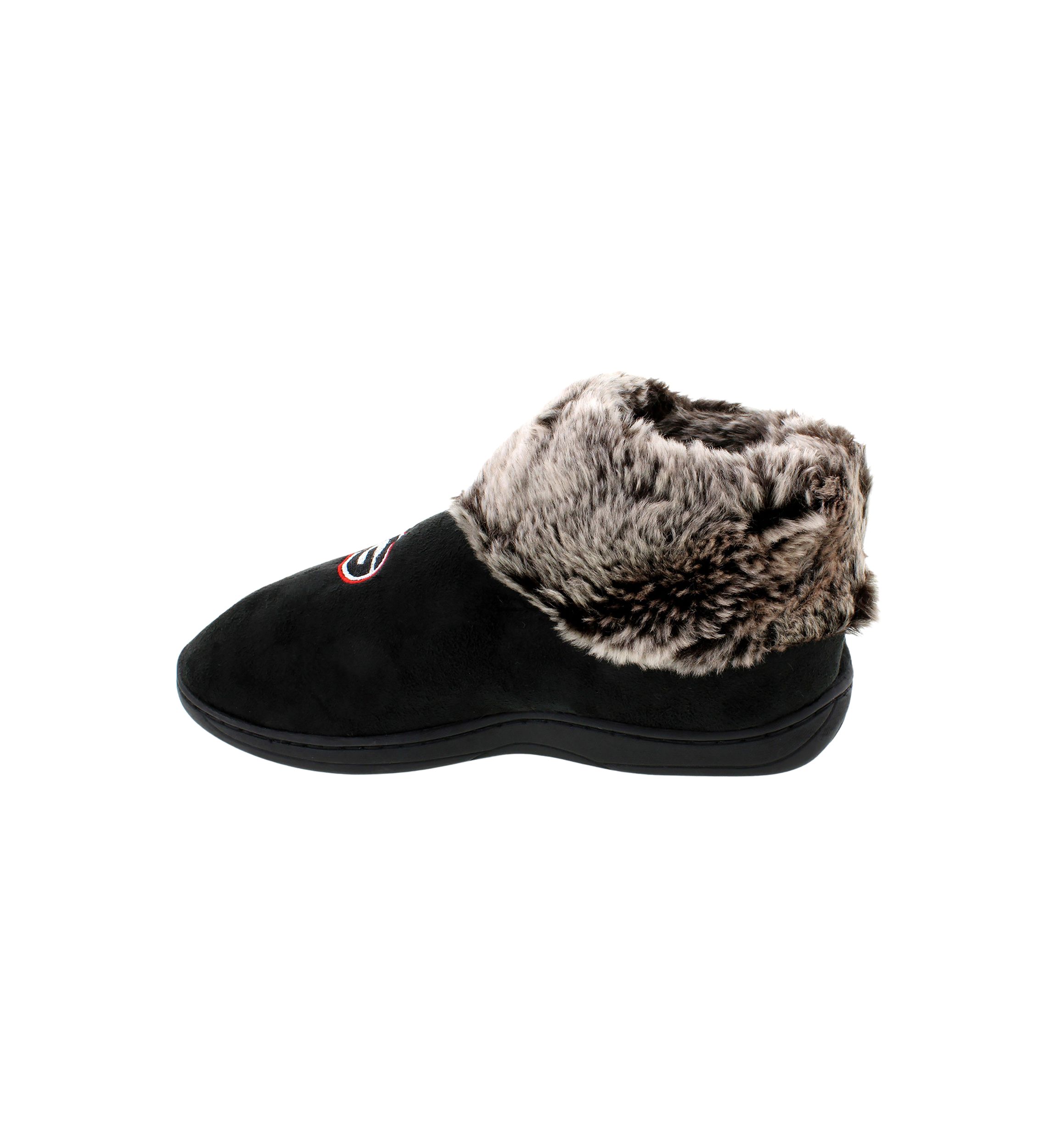 NCAA Georgia Bulldogs Faux Sheepskin Furry Top Slippers