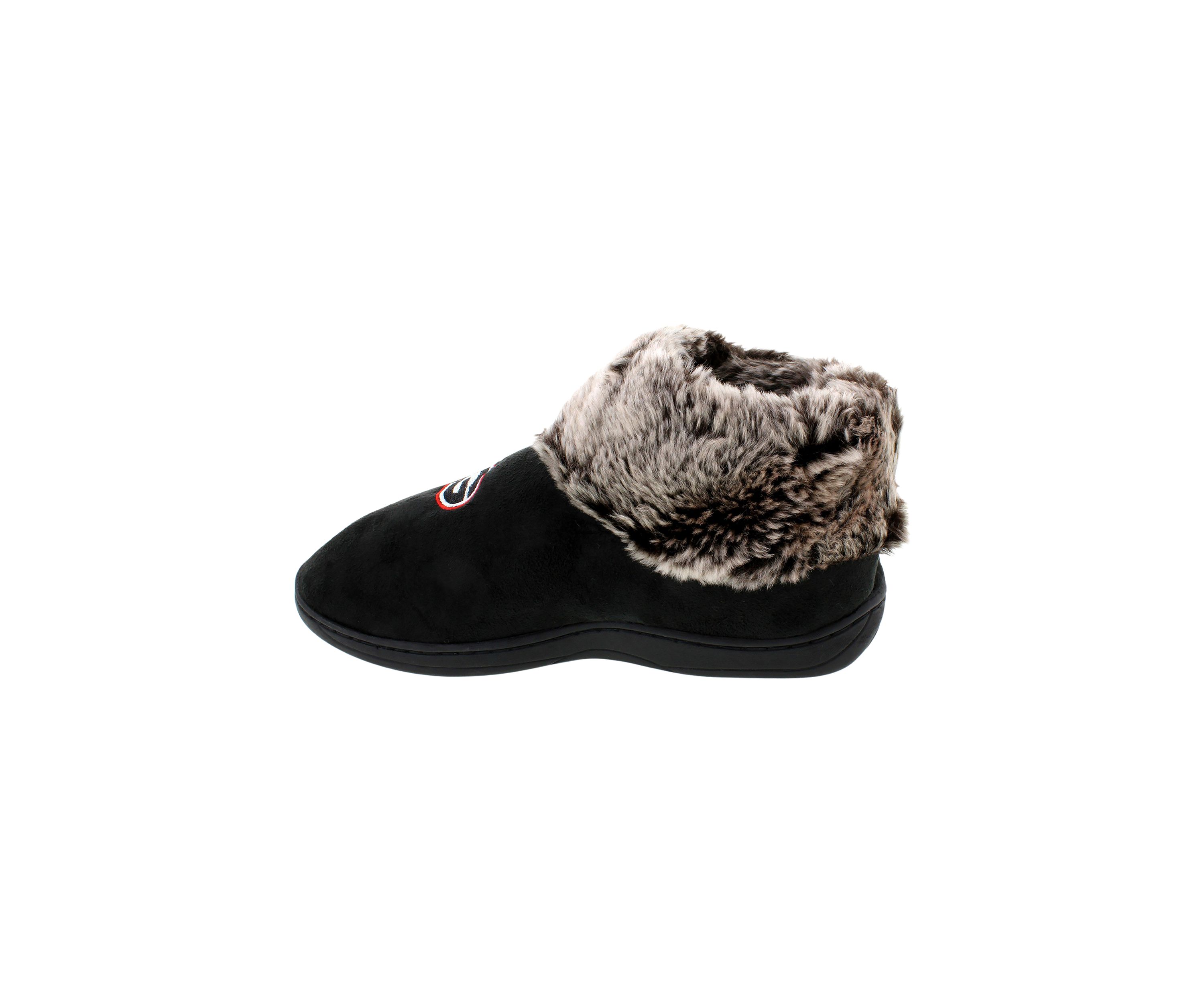 NCAA Georgia Bulldogs Faux Sheepskin Furry Top Slippers
