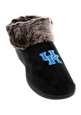 NCAA Kentucky Wildcats Faux Sheepskin Furry Top Slippers