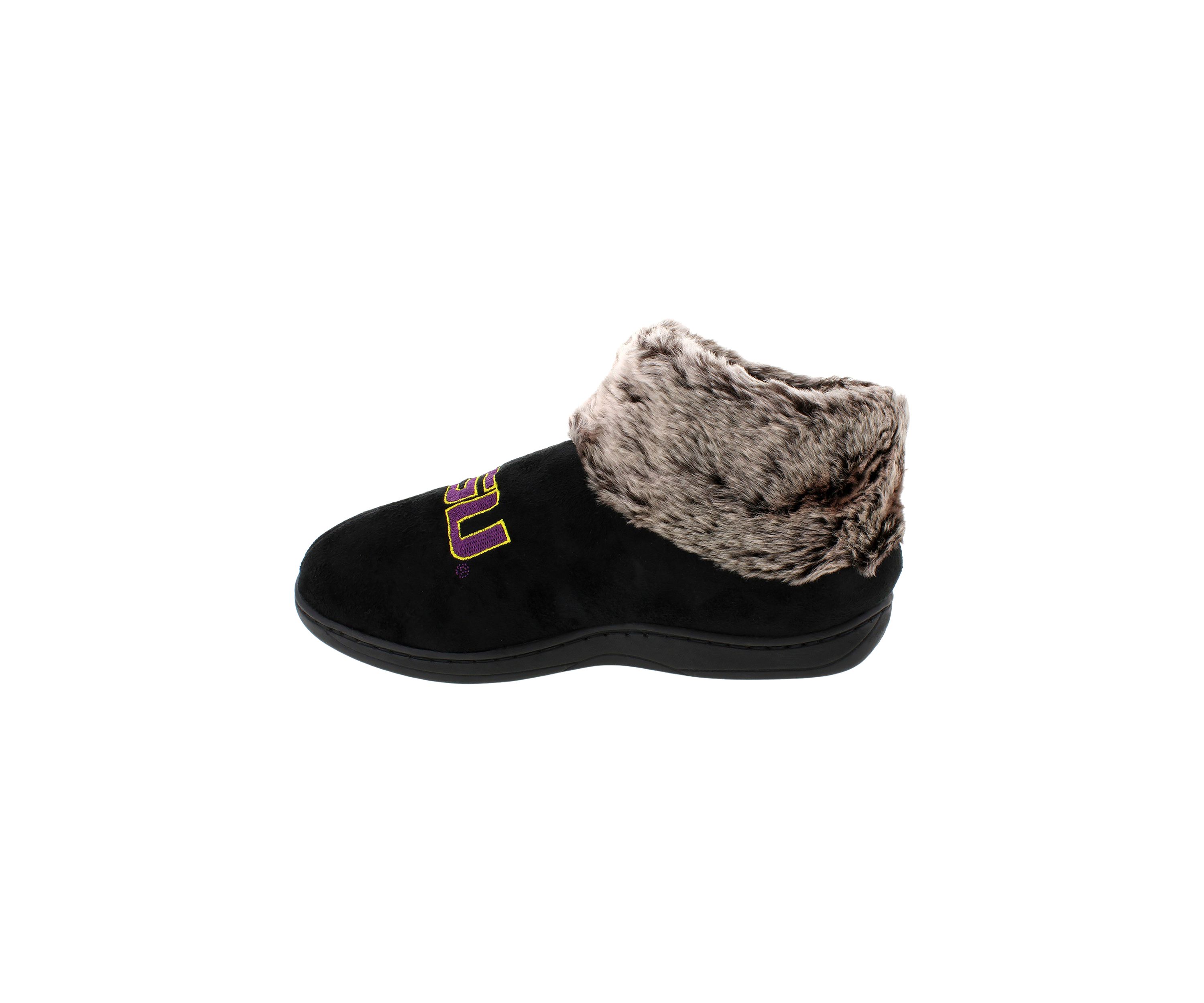 NCAA LSU Tigers Faux Sheepskin Furry Top Slippers
