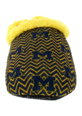 NCAA Michigan Wolverines Chevron Slip On Slippers