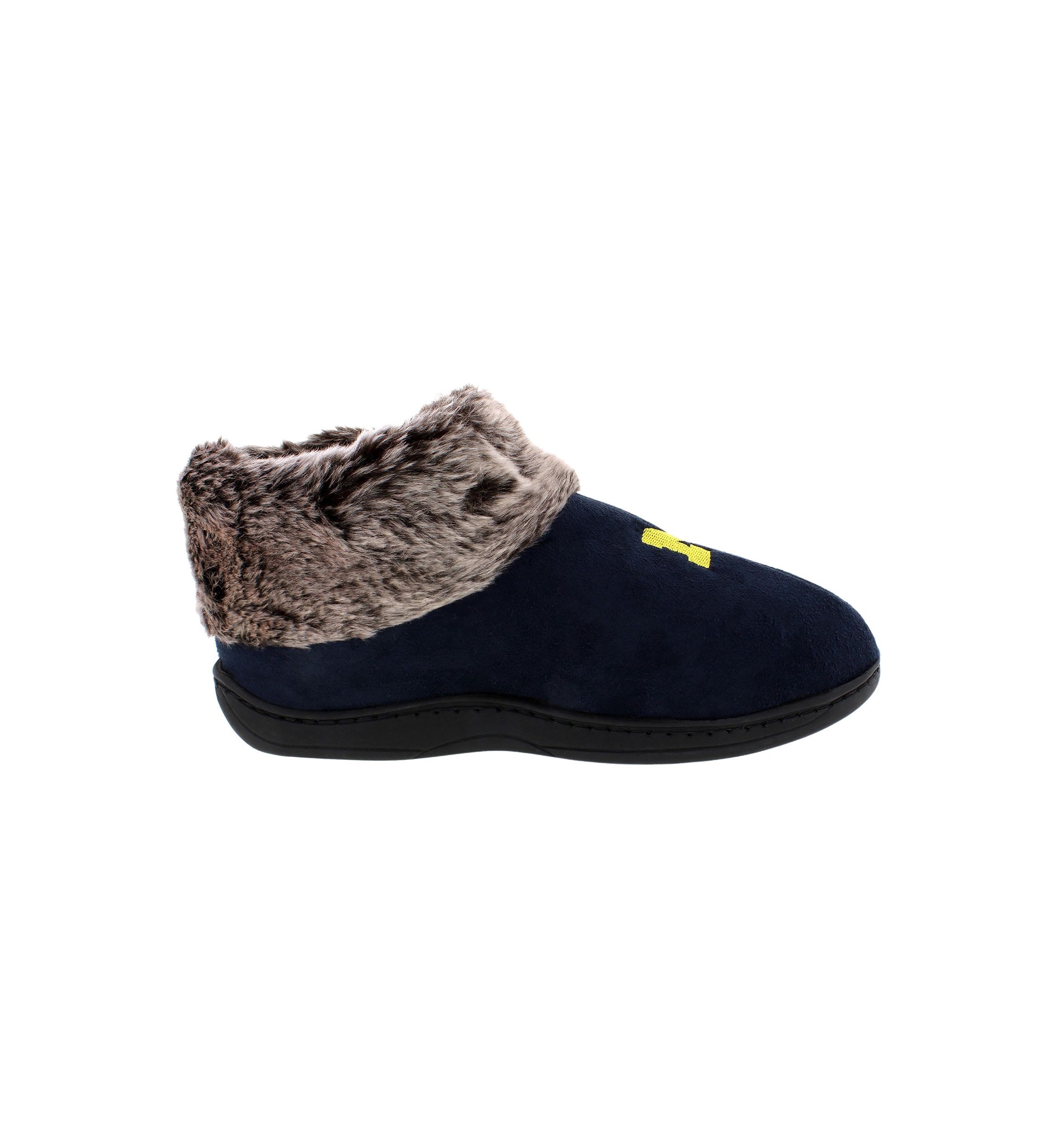 NCAA Michigan Wolverines Faux Sheepskin Furry Top Slippers