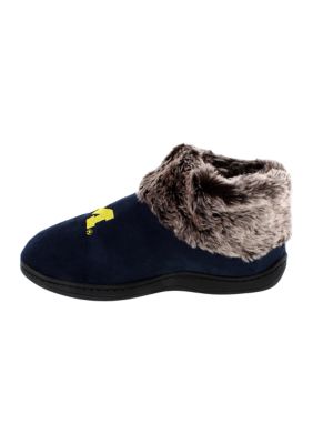 NCAA Michigan Wolverines Faux Sheepskin Furry Top Slippers