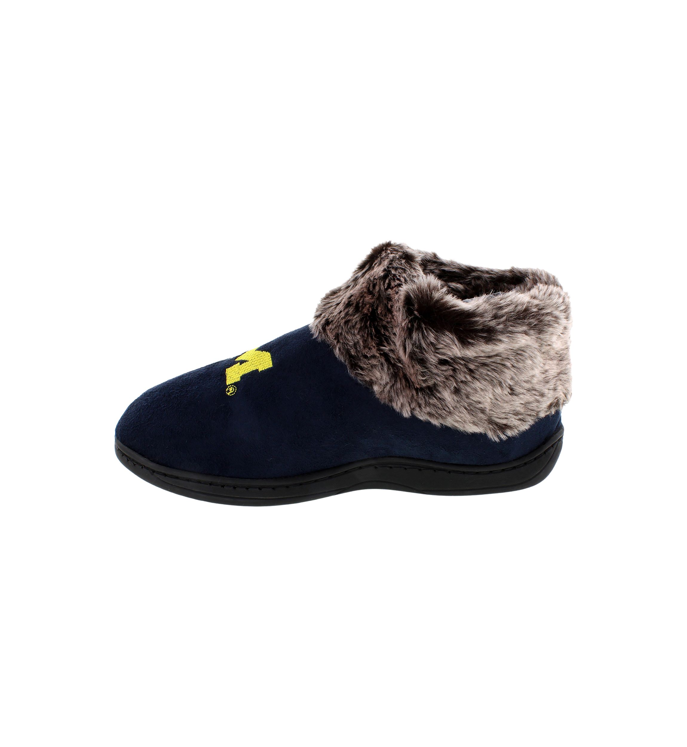 NCAA Michigan Wolverines Faux Sheepskin Furry Top Slippers