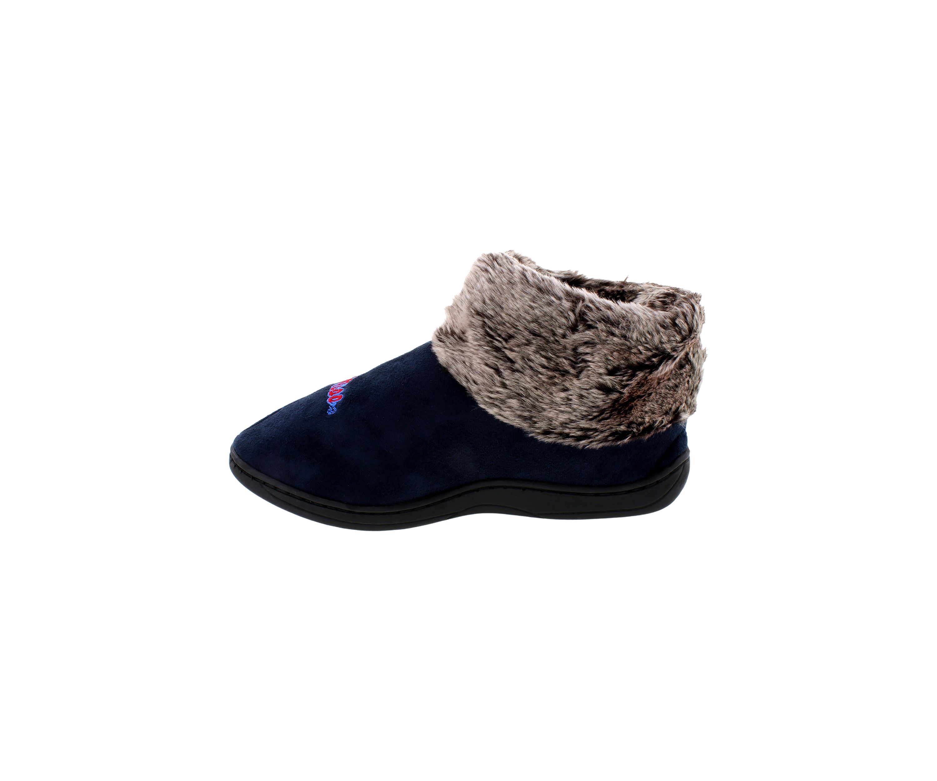 NCAA Ole Miss Rebels Faux Sheepskin Furry Top Slippers