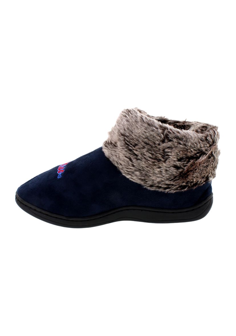 NCAA Ole Miss Rebels Faux Sheepskin Furry Top Slippers
