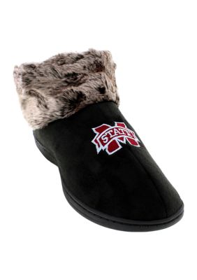 Comfy Feet NCAA Mississippi State Bulldogs Faux Sheepskin Furry Top Slippers, XL