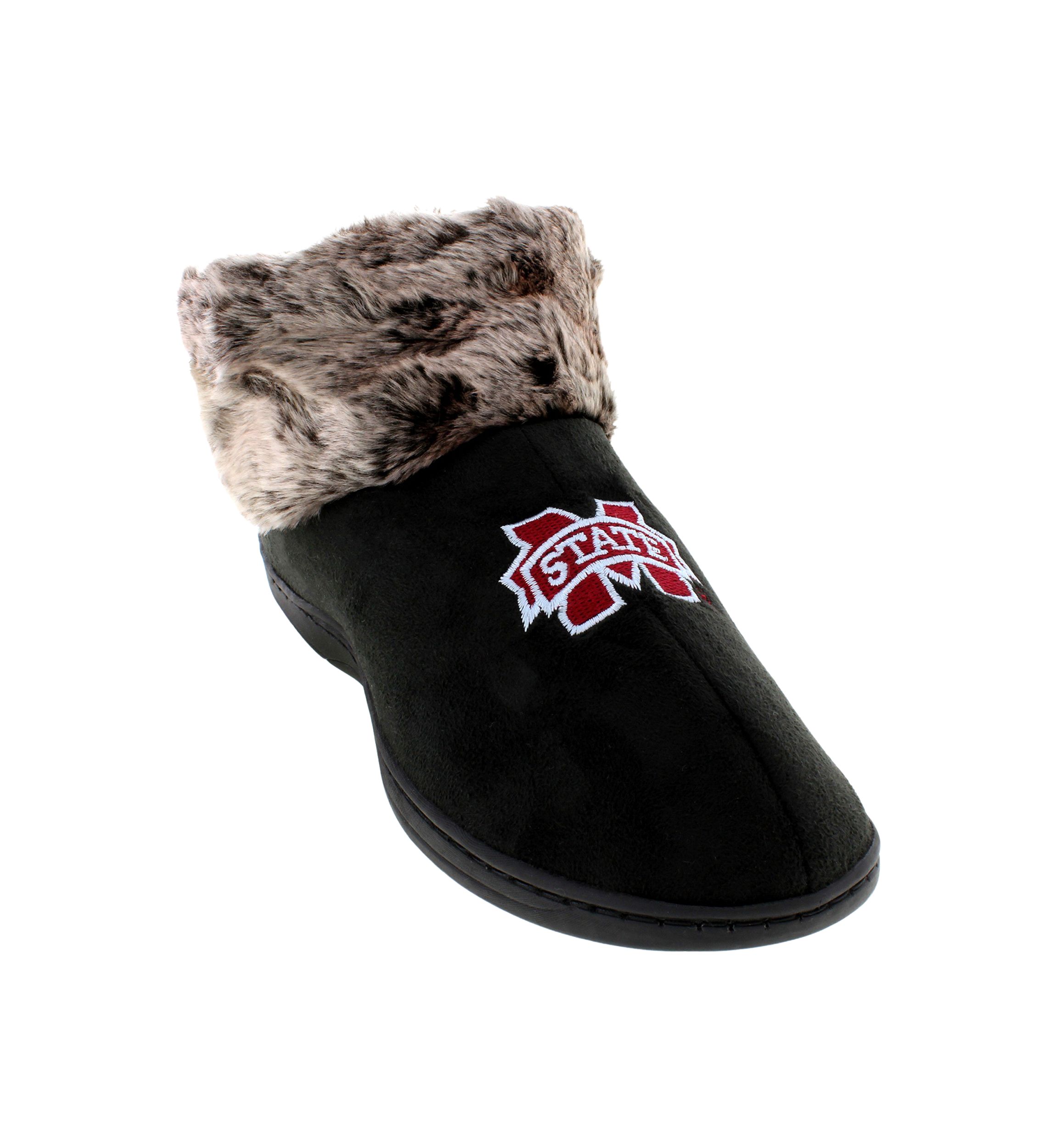 NCAA Mississippi State Bulldogs Faux Sheepskin Furry Top Slippers