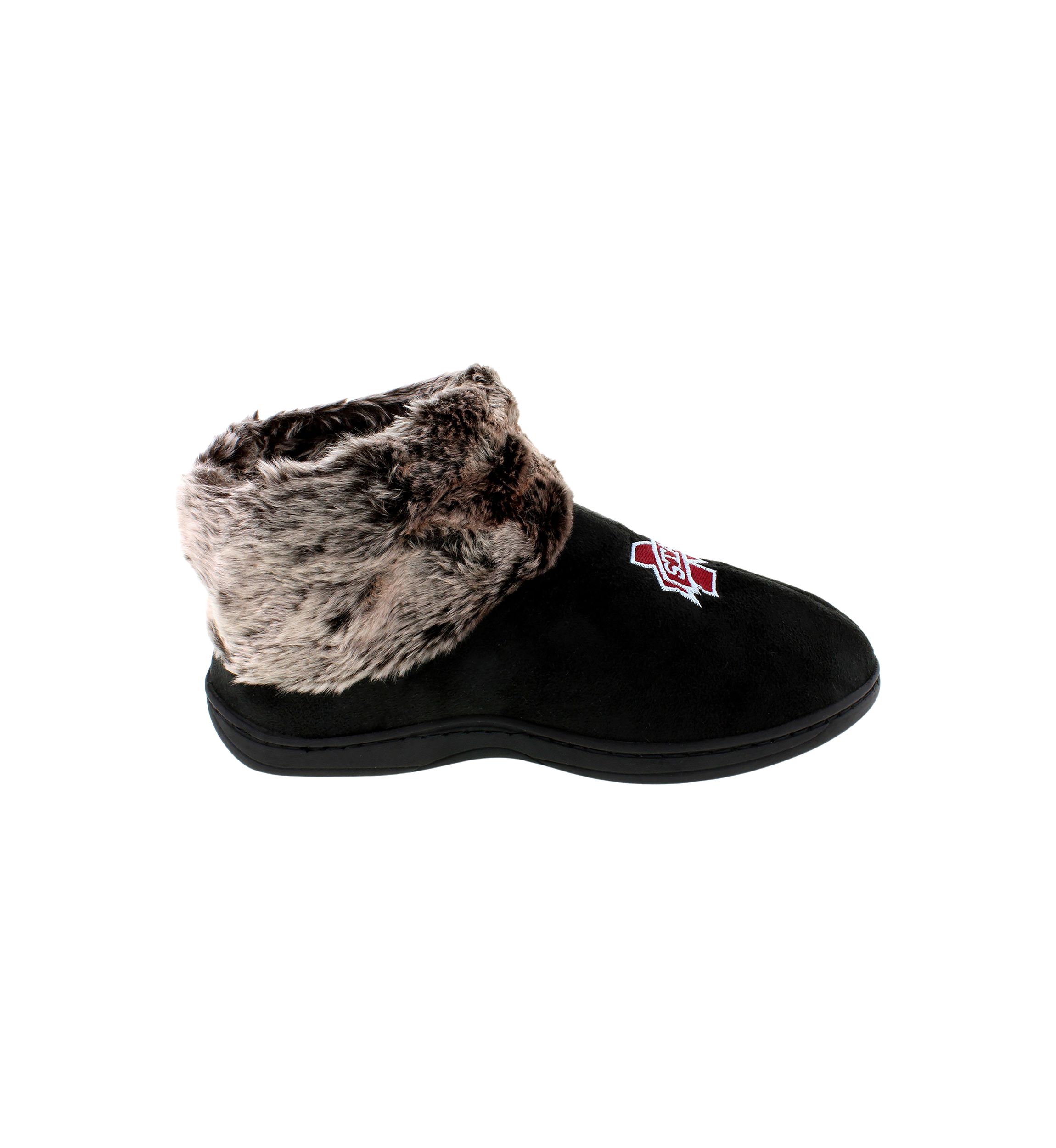 NCAA Mississippi State Bulldogs Faux Sheepskin Furry Top Slippers