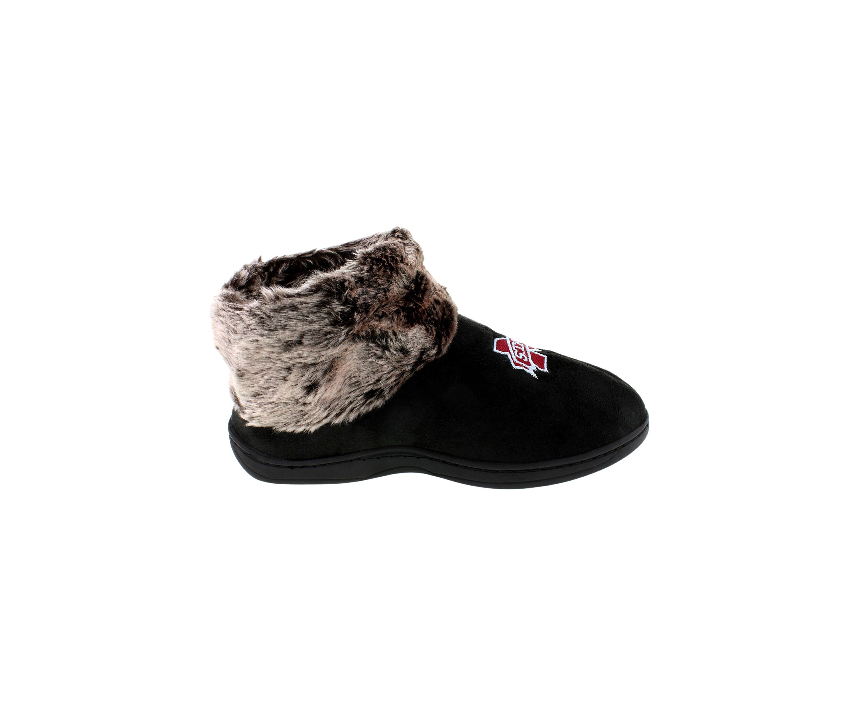 NCAA Mississippi State Bulldogs Faux Sheepskin Furry Top Slippers