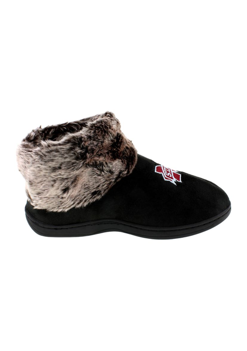NCAA Mississippi State Bulldogs Faux Sheepskin Furry Top Slippers