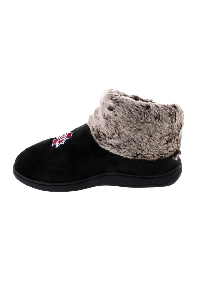 NCAA Mississippi State Bulldogs Faux Sheepskin Furry Top Slippers