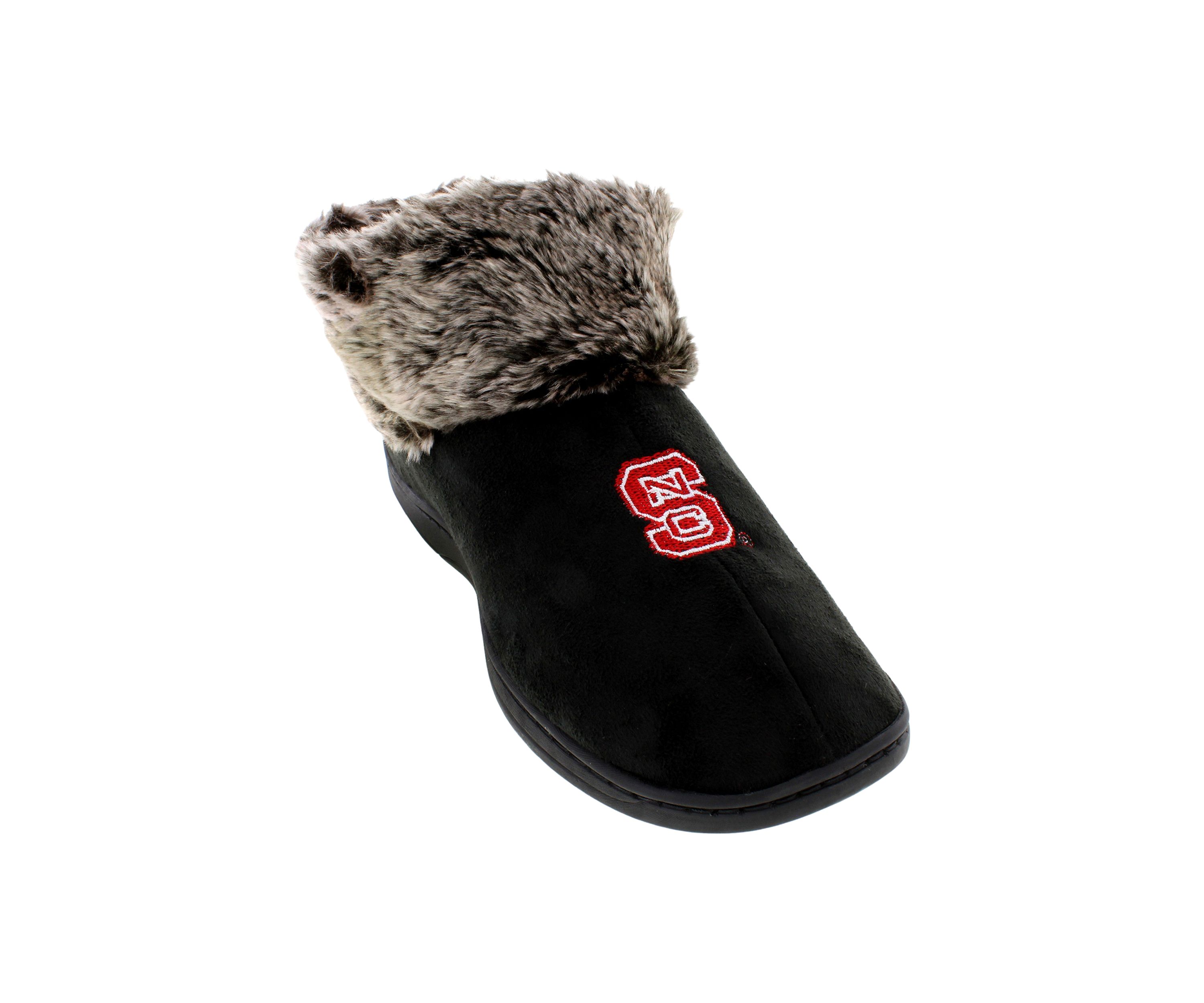 NCAA NC State Wolfpack Faux Sheepskin Furry Top Slippers