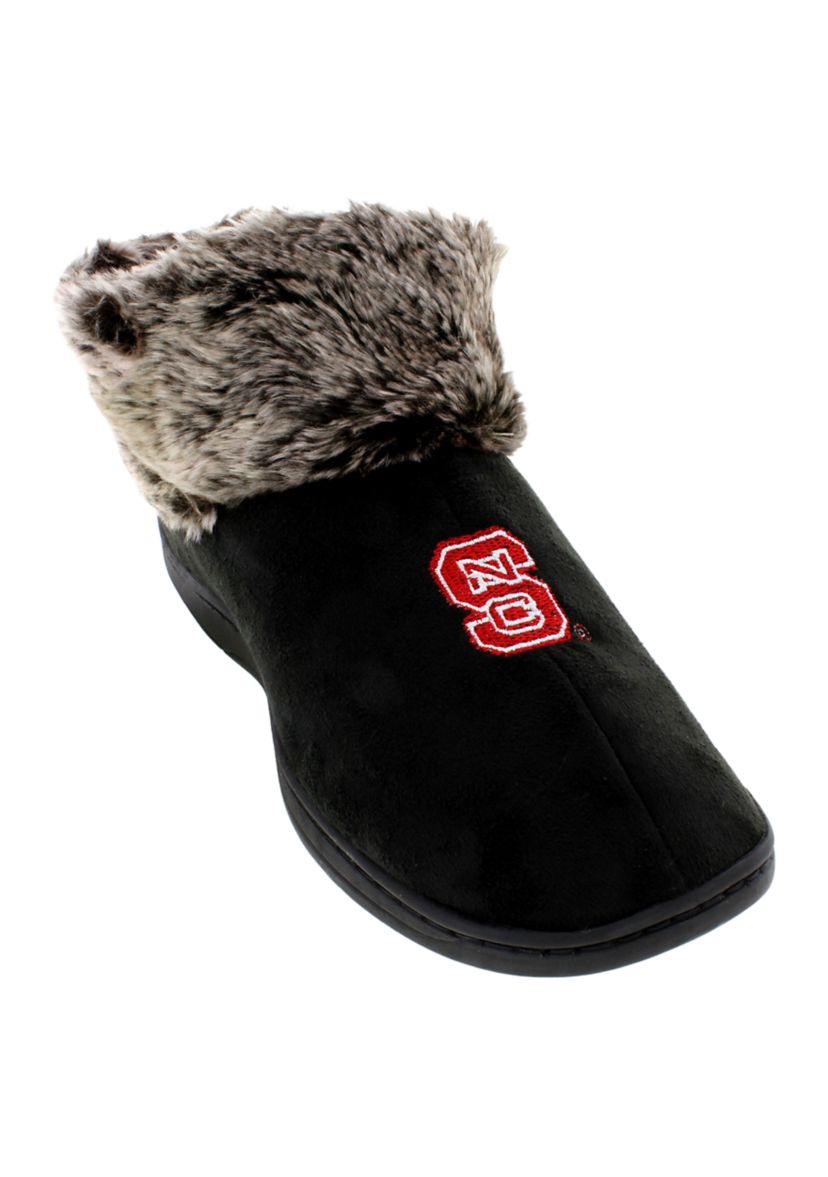 NCAA NC State Wolfpack Faux Sheepskin Furry Top Slippers