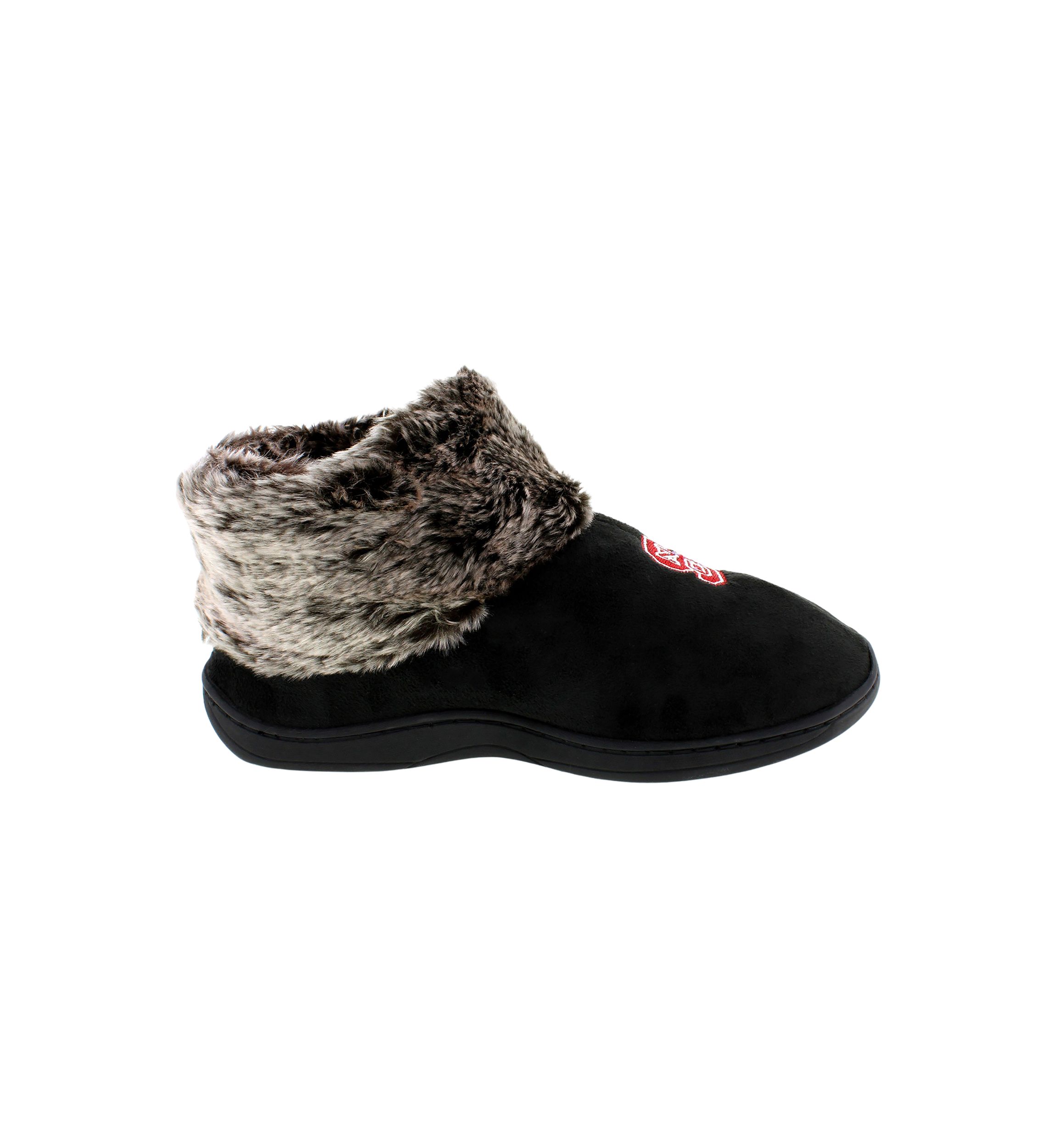 NCAA NC State Wolfpack Faux Sheepskin Furry Top Slippers