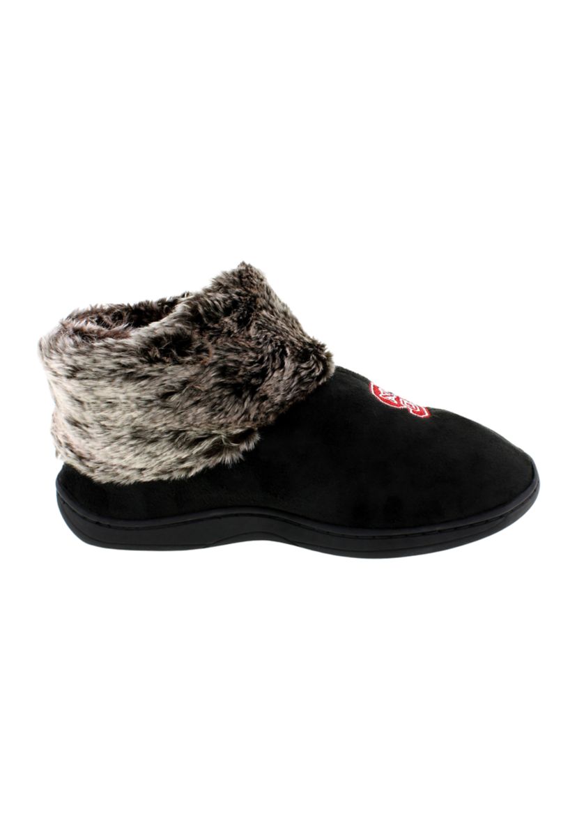NCAA NC State Wolfpack Faux Sheepskin Furry Top Slippers