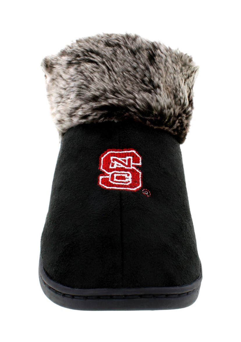 NCAA NC State Wolfpack Faux Sheepskin Furry Top Slippers