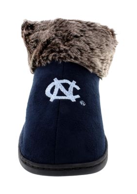 NCAA North Carolina Tar Heels Faux Sheepskin Furry Top Slippers