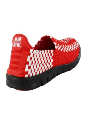 NCAA Nebraska Cornhuskers Woven Colors Comfy Slip On Shoes