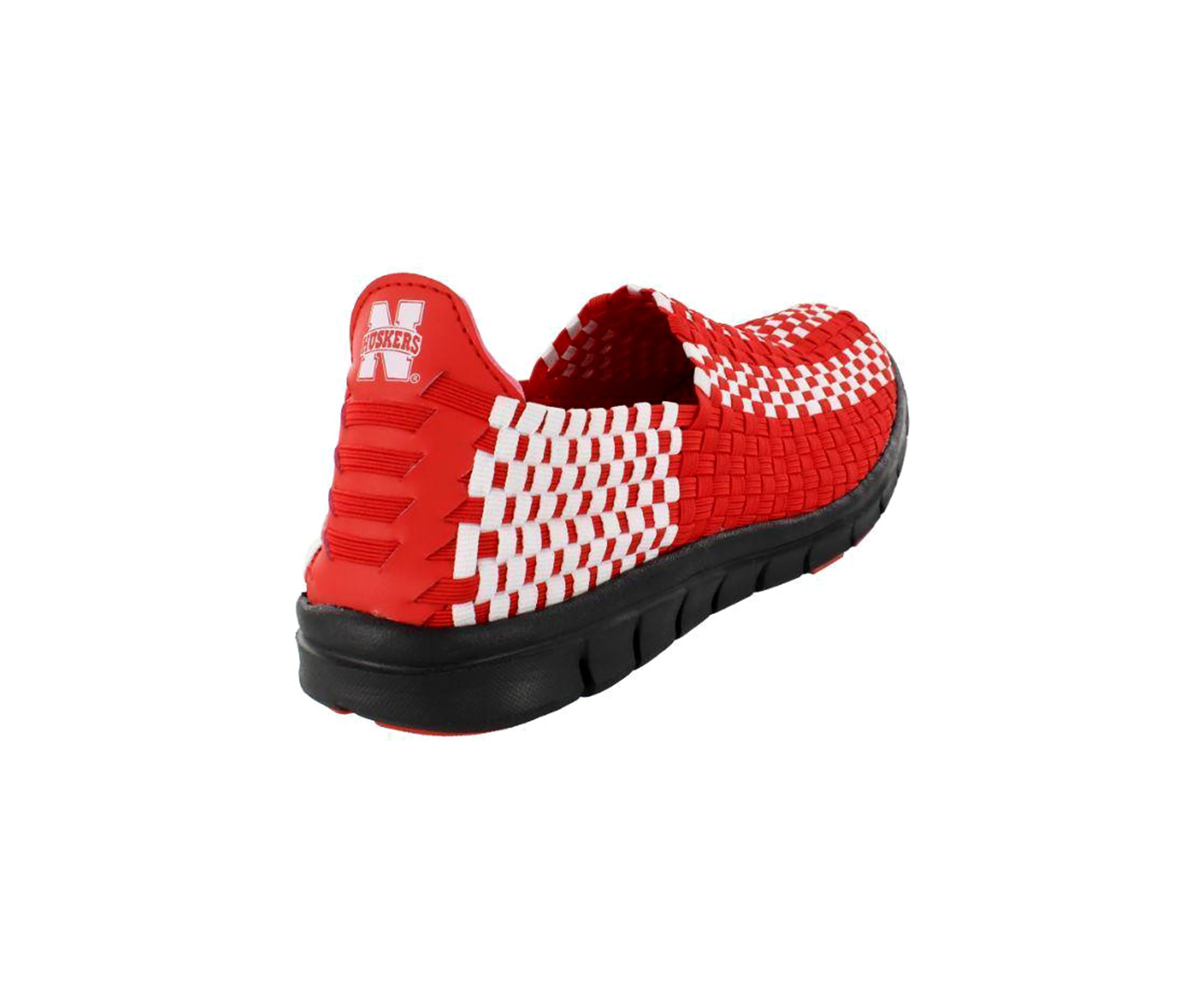 NCAA Nebraska Cornhuskers Woven Colors Comfy Slip On Shoes