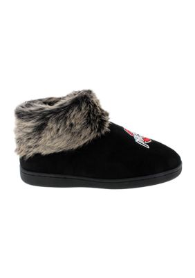 NCAA Ohio State Buckeyes Faux Sheepskin Furry Top Slippers