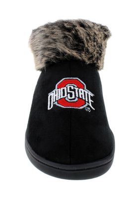 NCAA Ohio State Buckeyes Faux Sheepskin Furry Top Slippers