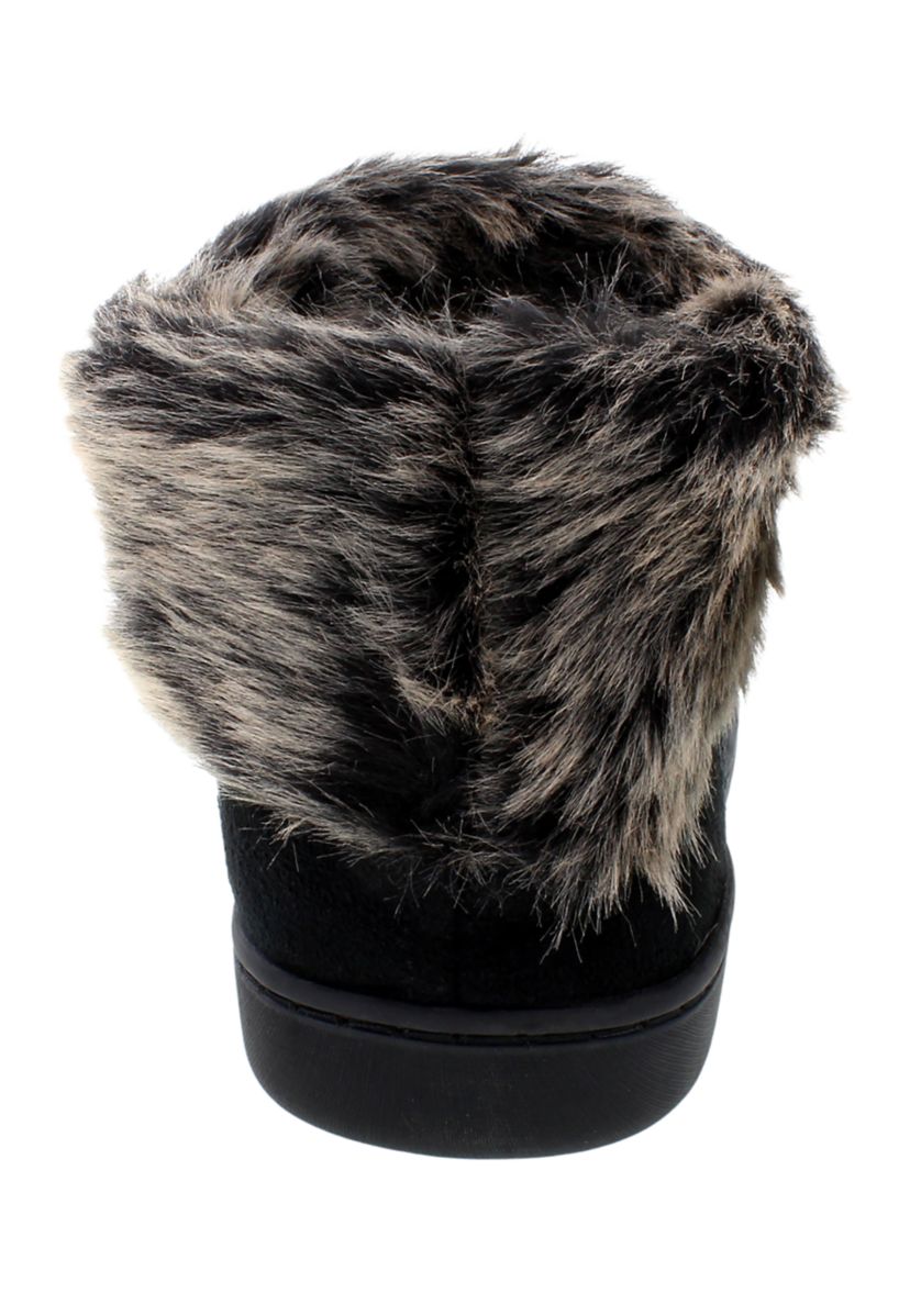 NCAA Ohio State Buckeyes Faux Sheepskin Furry Top Slippers