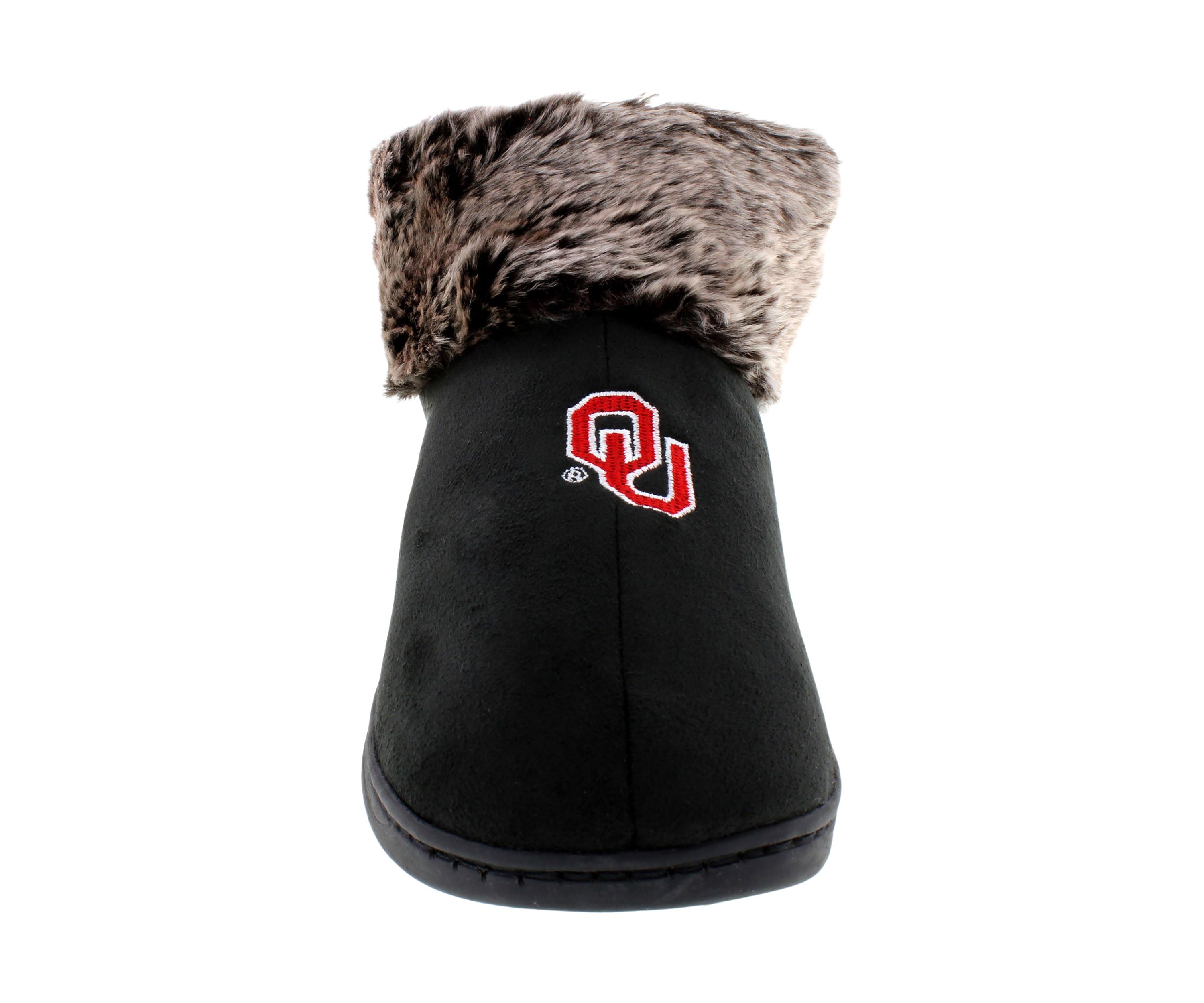 NCAA Oklahoma Sooners Faux Sheepskin Furry Top Slippers