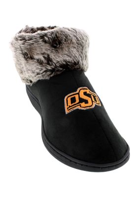 Comfy Feet NCAA Oklahoma State Cowboys Faux Sheepskin Furry Top Slippers, XL