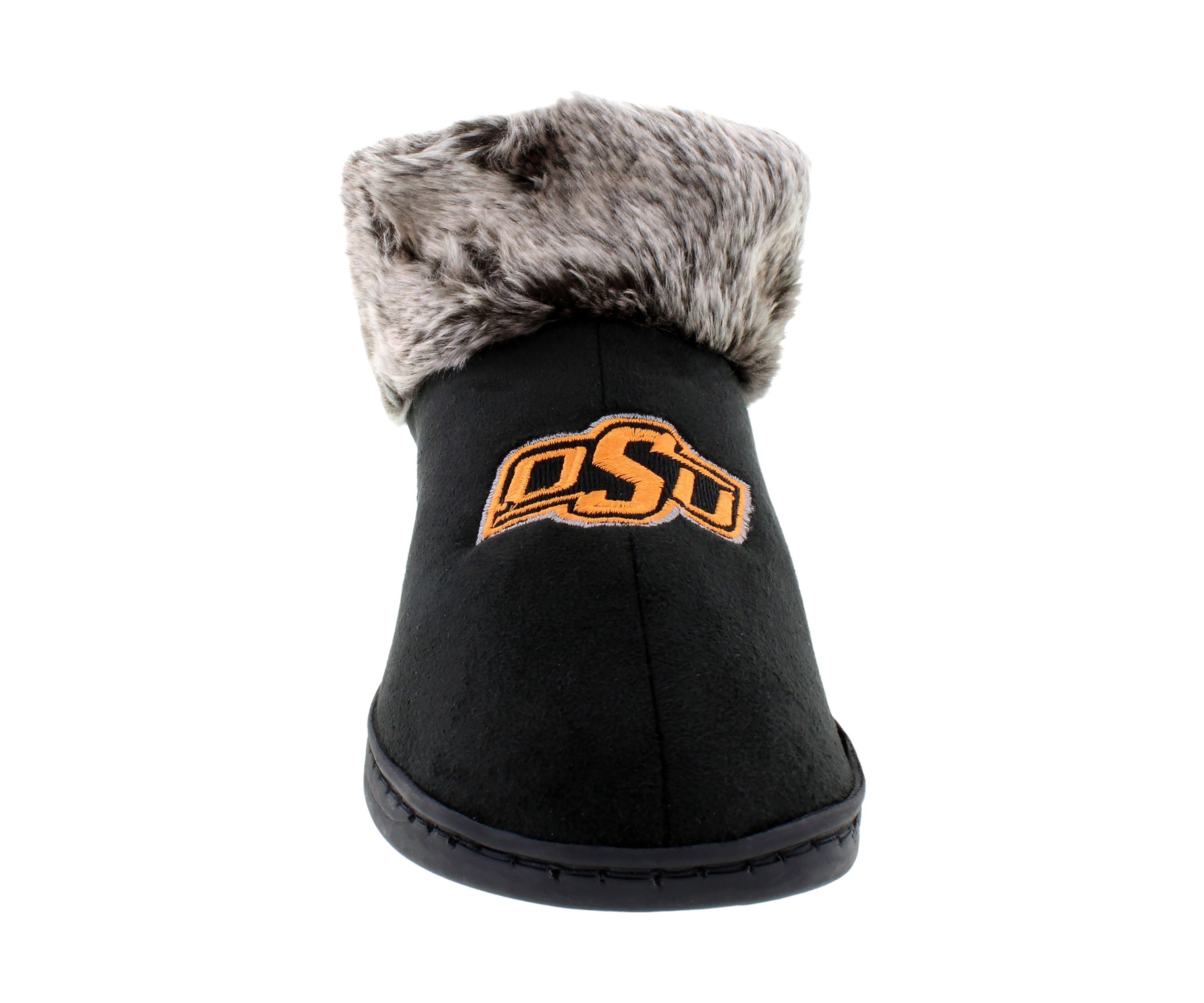 NCAA Oklahoma State Cowboys Faux Sheepskin Furry Top Slippers