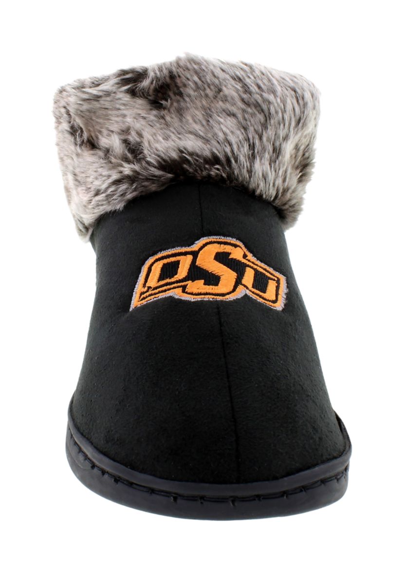 NCAA Oklahoma State Cowboys Faux Sheepskin Furry Top Slippers
