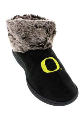 Comfy Feet NCAA Oregon Ducks Faux Sheepskin Furry Top Slippers, Small