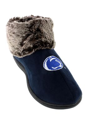 Comfy Feet NCAA Penn State Nittany Lions Faux Sheepskin Furry Top Slippers, XL