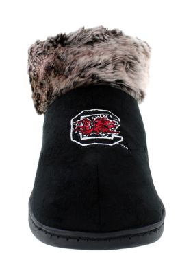 NCAA South Carolina Gamecocks Faux Sheepskin Furry Top Slippers