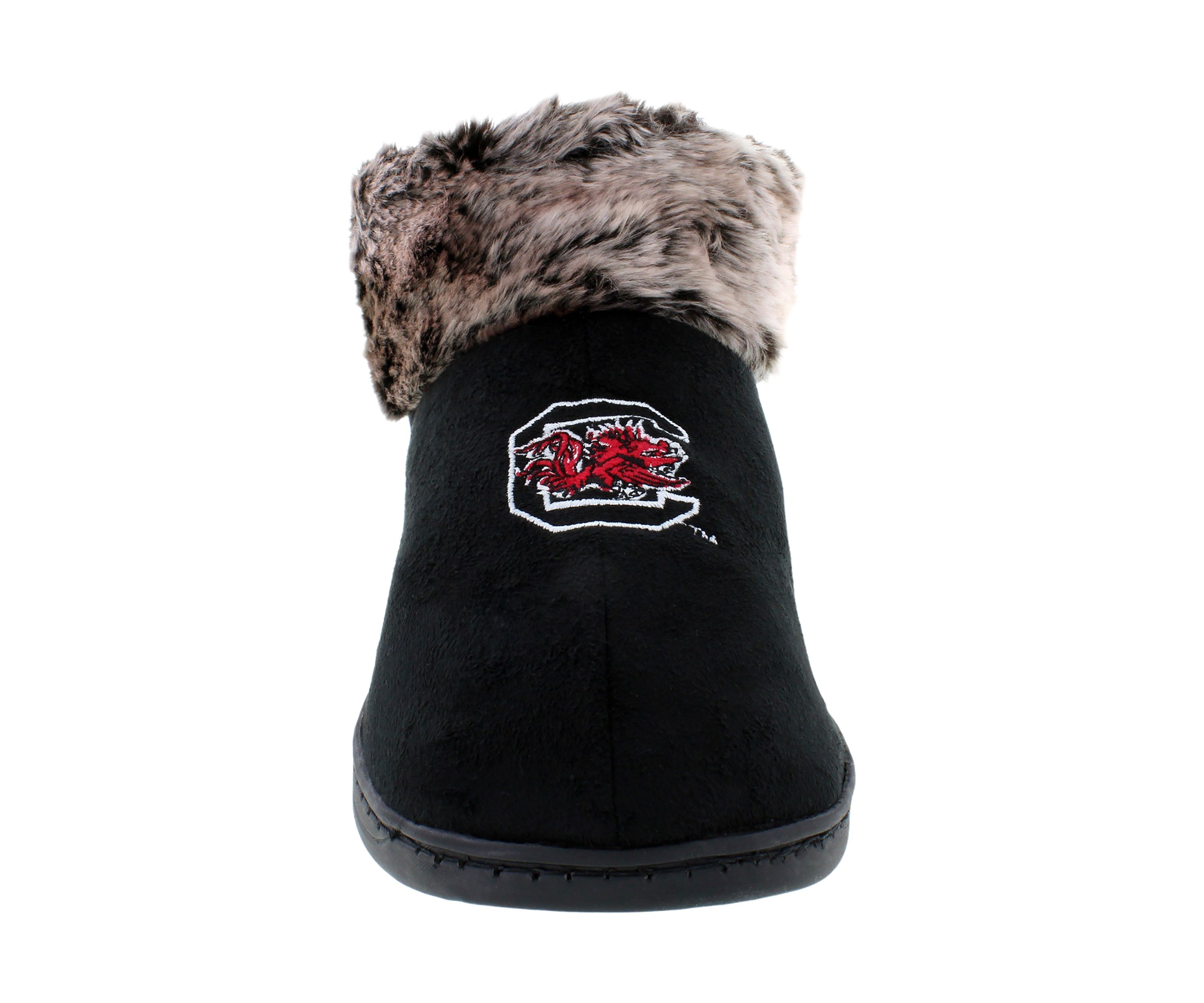 NCAA South Carolina Gamecocks Faux Sheepskin Furry Top Slippers