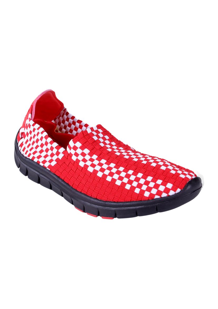 NCAA Wisconsin Badgers Woven Colors Comfy Slip On Shoes