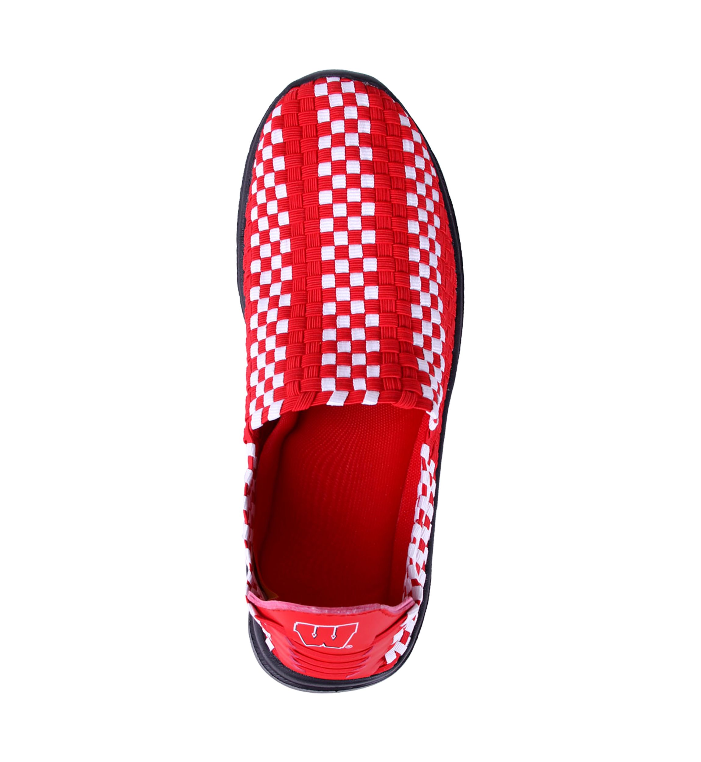 NCAA Wisconsin Badgers Woven Colors Comfy Slip On Shoes