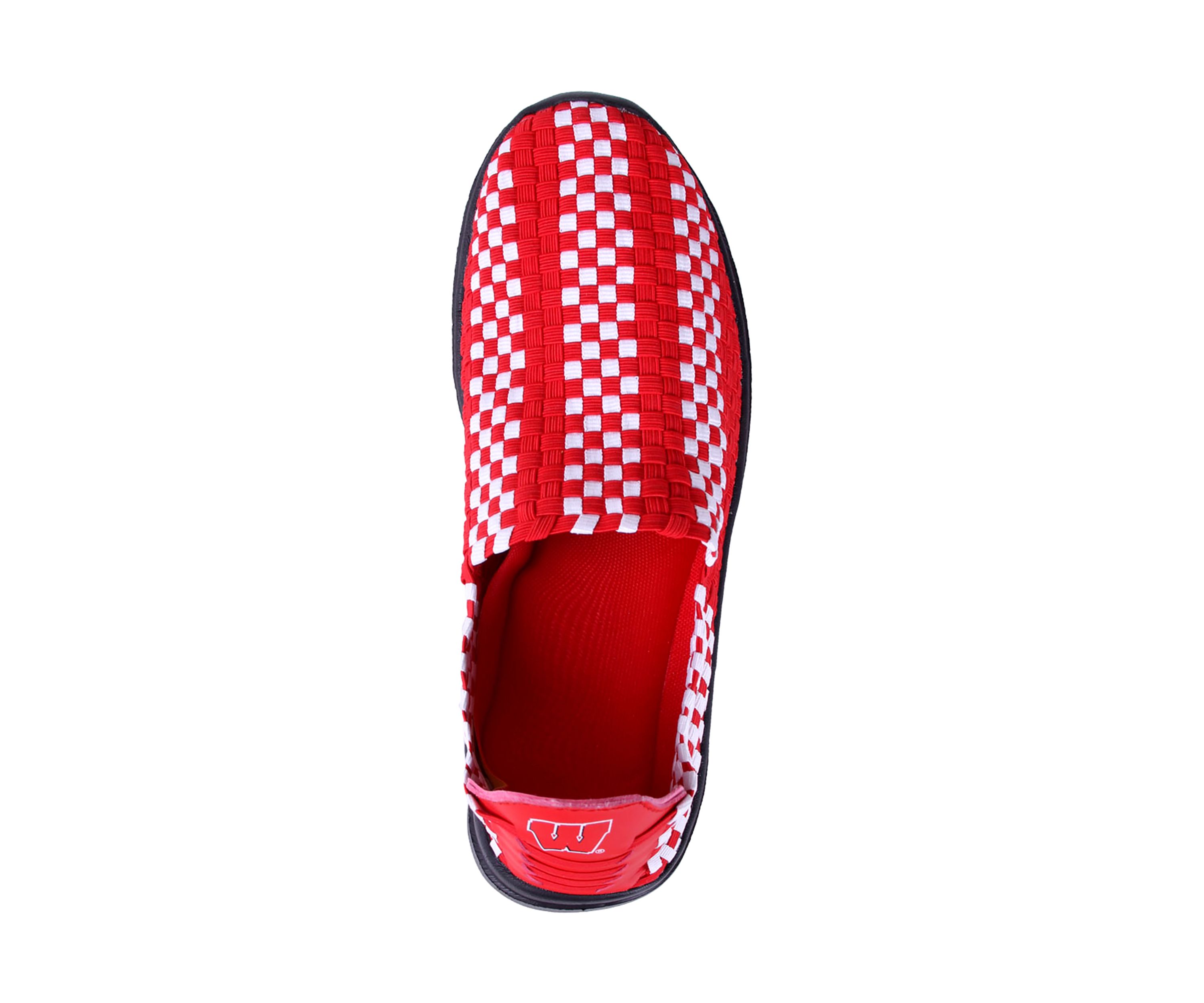 NCAA Wisconsin Badgers Woven Colors Comfy Slip On Shoes