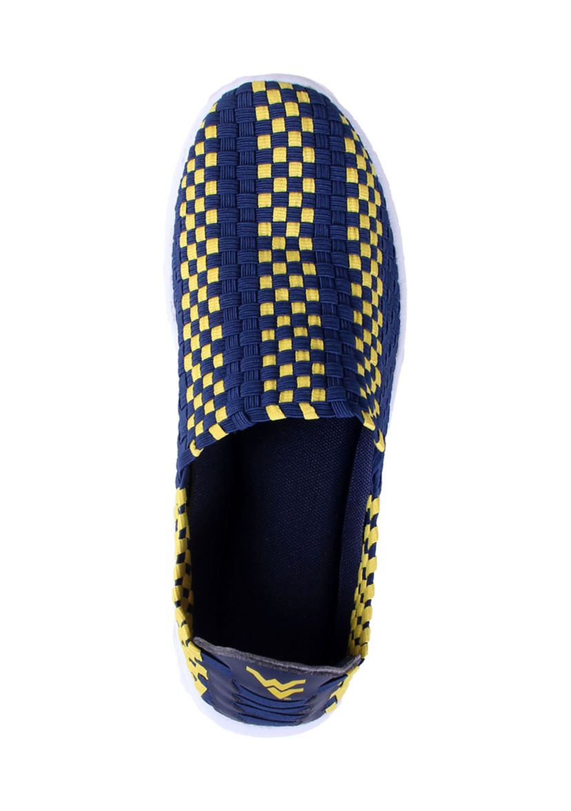 NCAA West Virginia Mountaineers Woven Colors Comfy Slip On Shoes