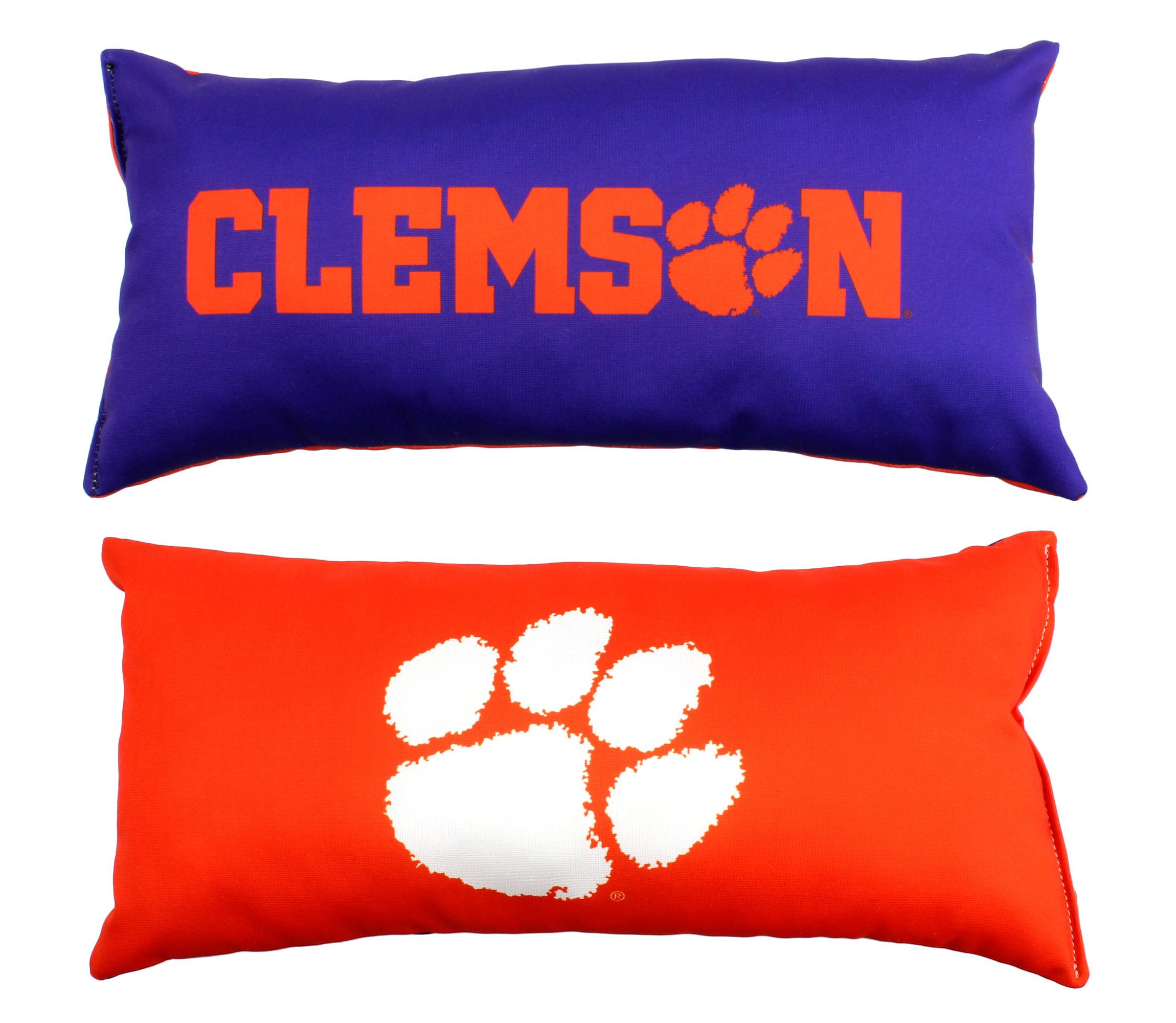 NCAA Clemson Tigers 2 Sided Bolster Travel Pillow