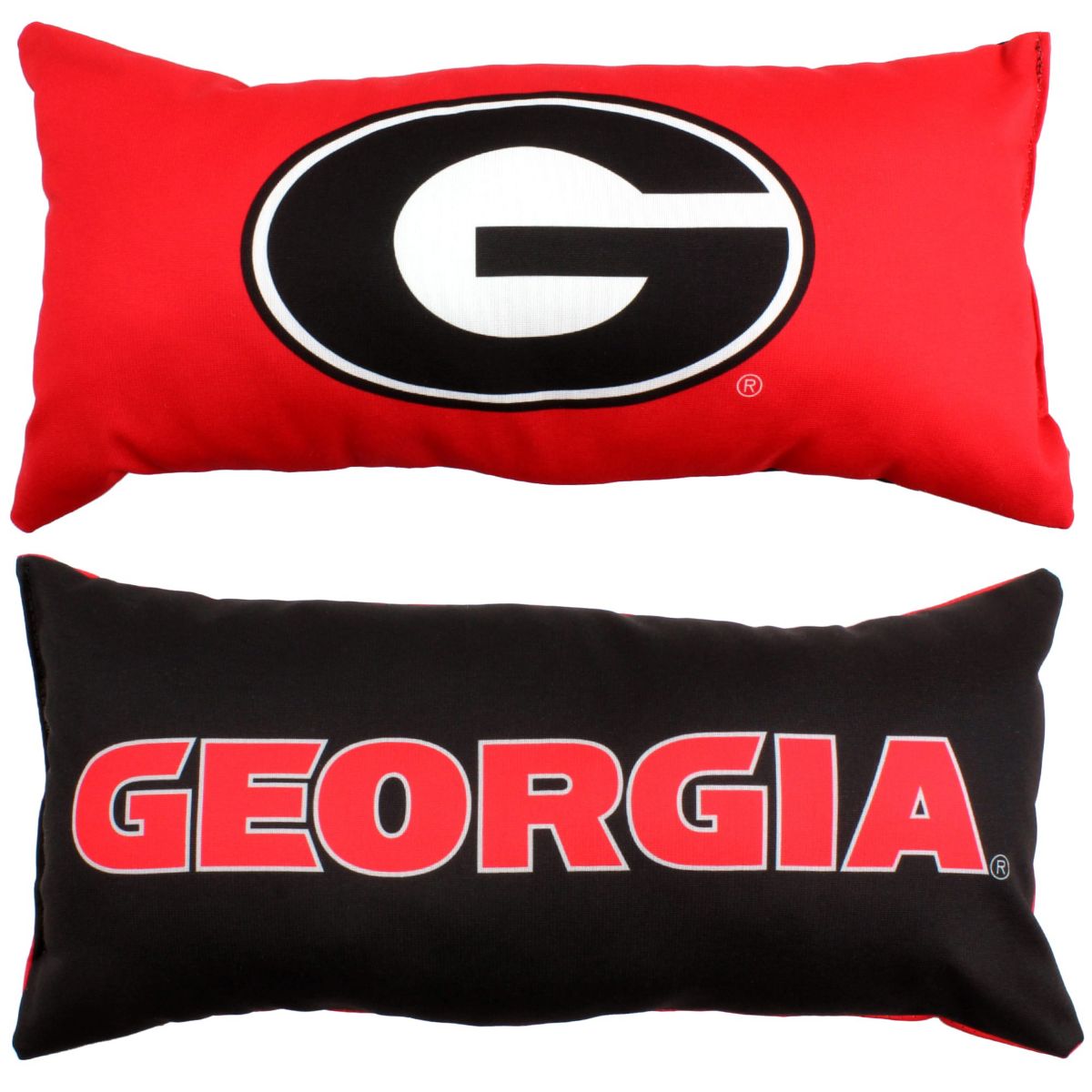 NCAA Georgia Bulldogs 2 Sided Bolster Travel Pillow