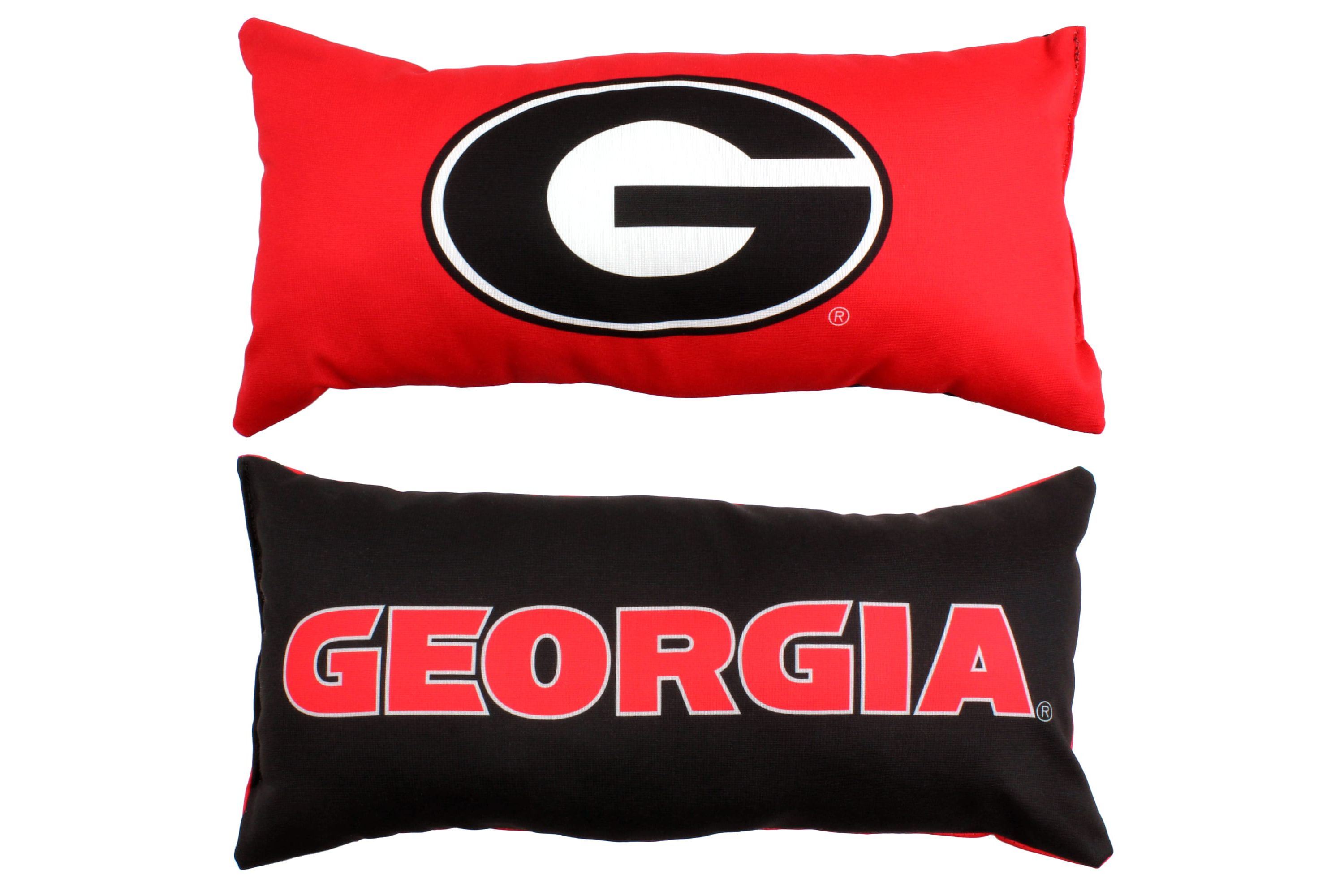 NCAA Georgia Bulldogs 2 Sided Bolster Travel Pillow
