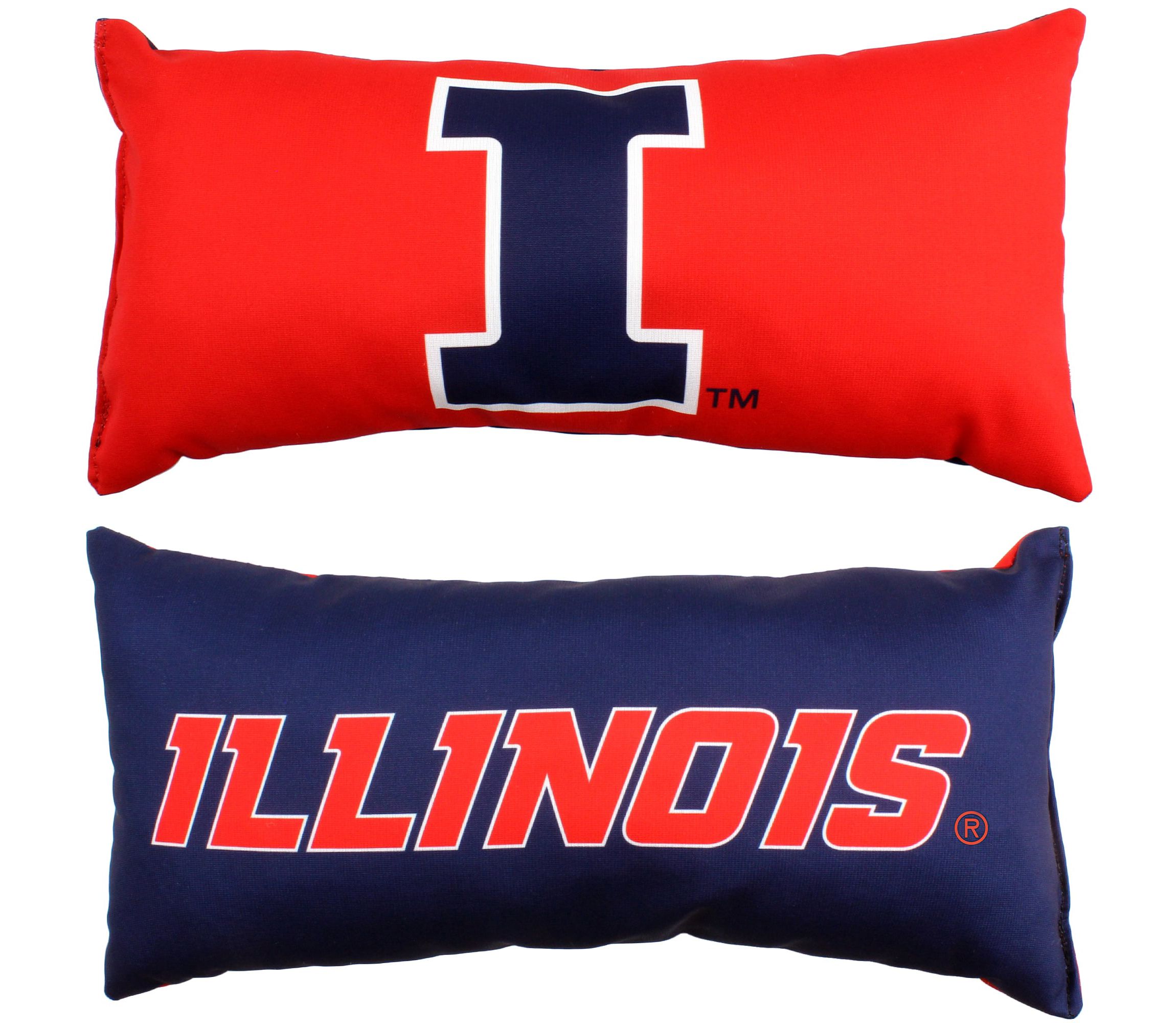 NCAA Illinois Fighting Illini 2 Sided Bolster Travel Pillow
