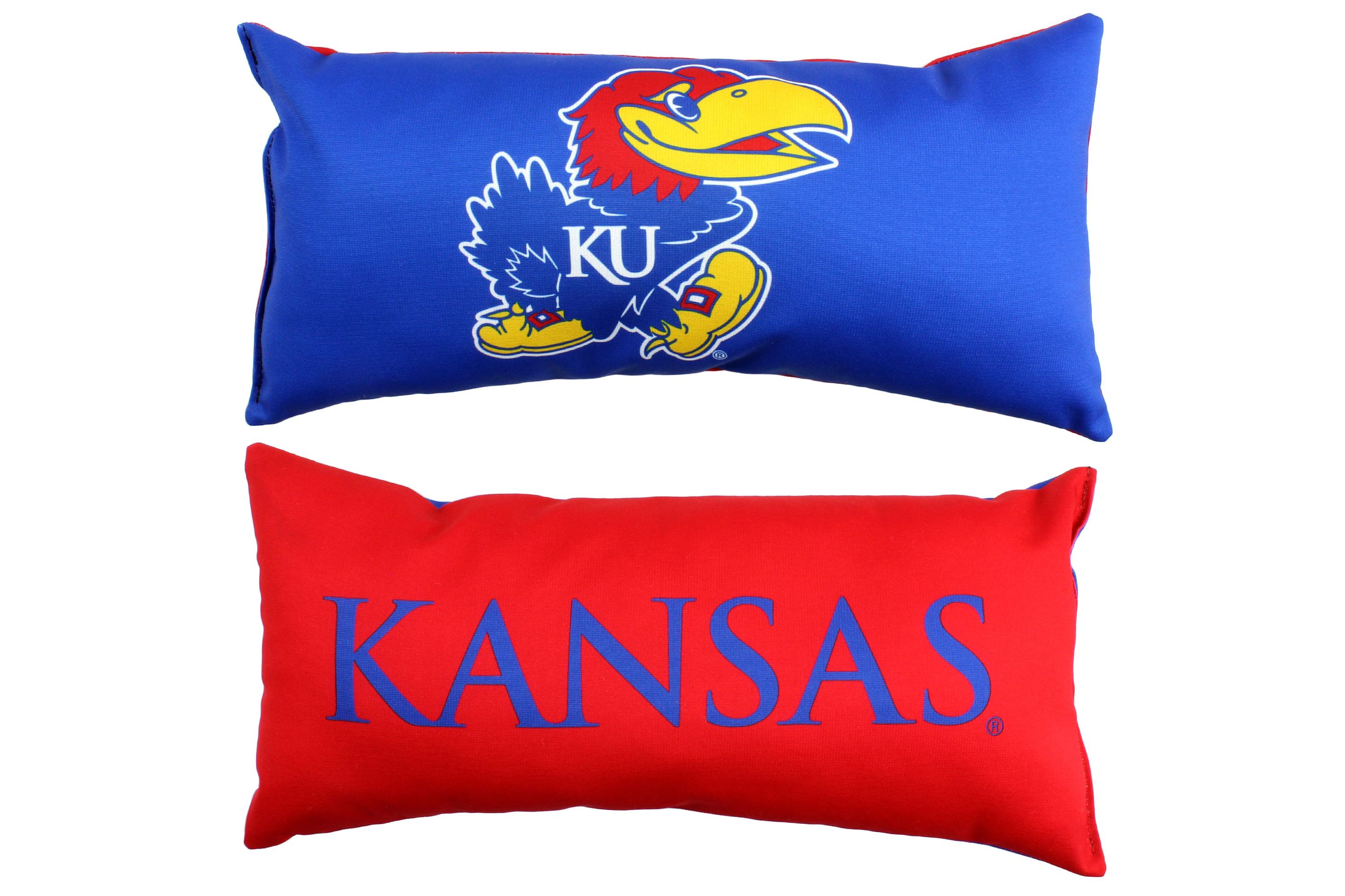 NCAA Kansas Jayhawks 2 Sided Bolster Travel Pillow