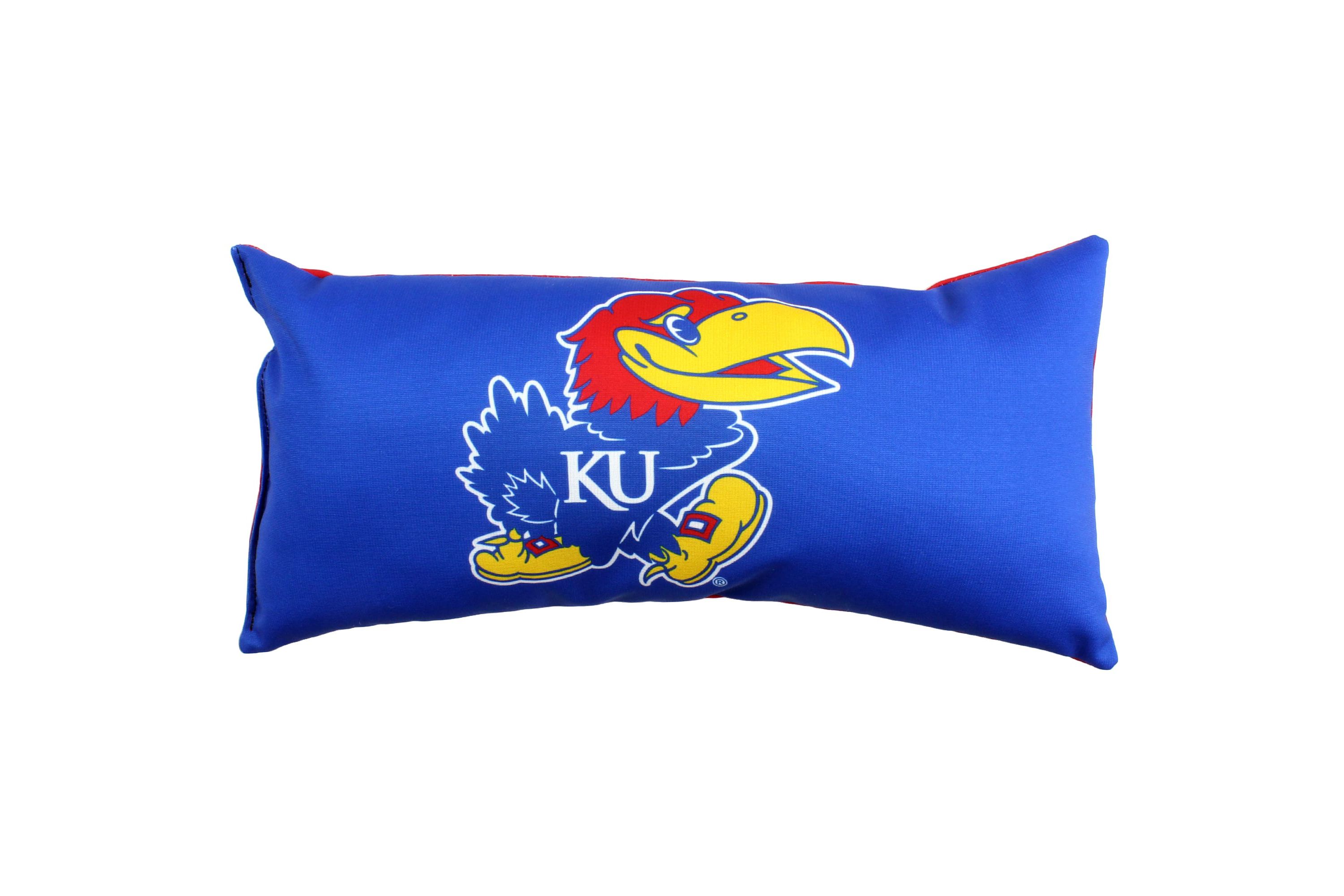 NCAA Kansas Jayhawks 2 Sided Bolster Travel Pillow