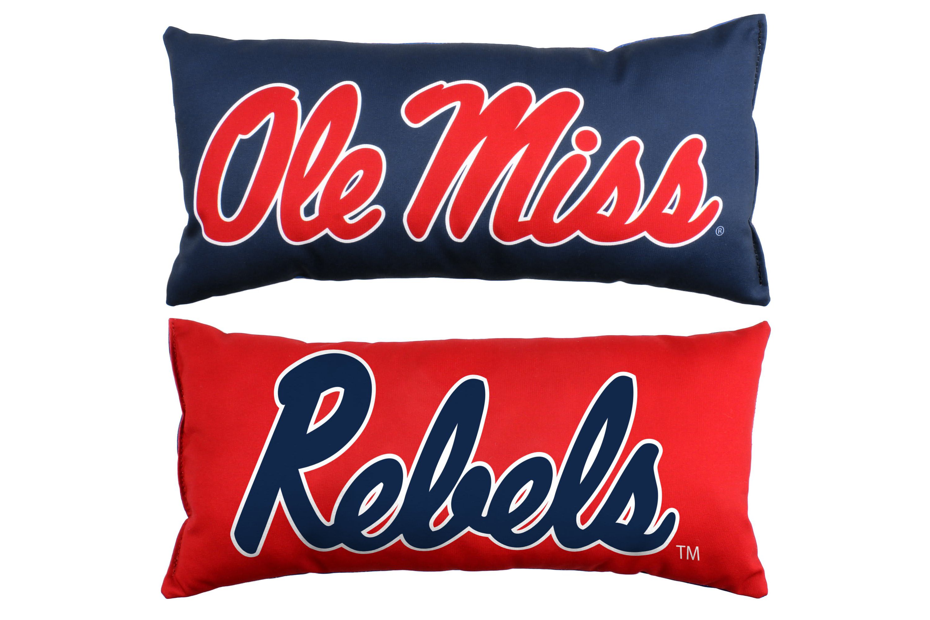 NCAA Ole Miss Rebels 2 Sided Bolster Travel Pillow