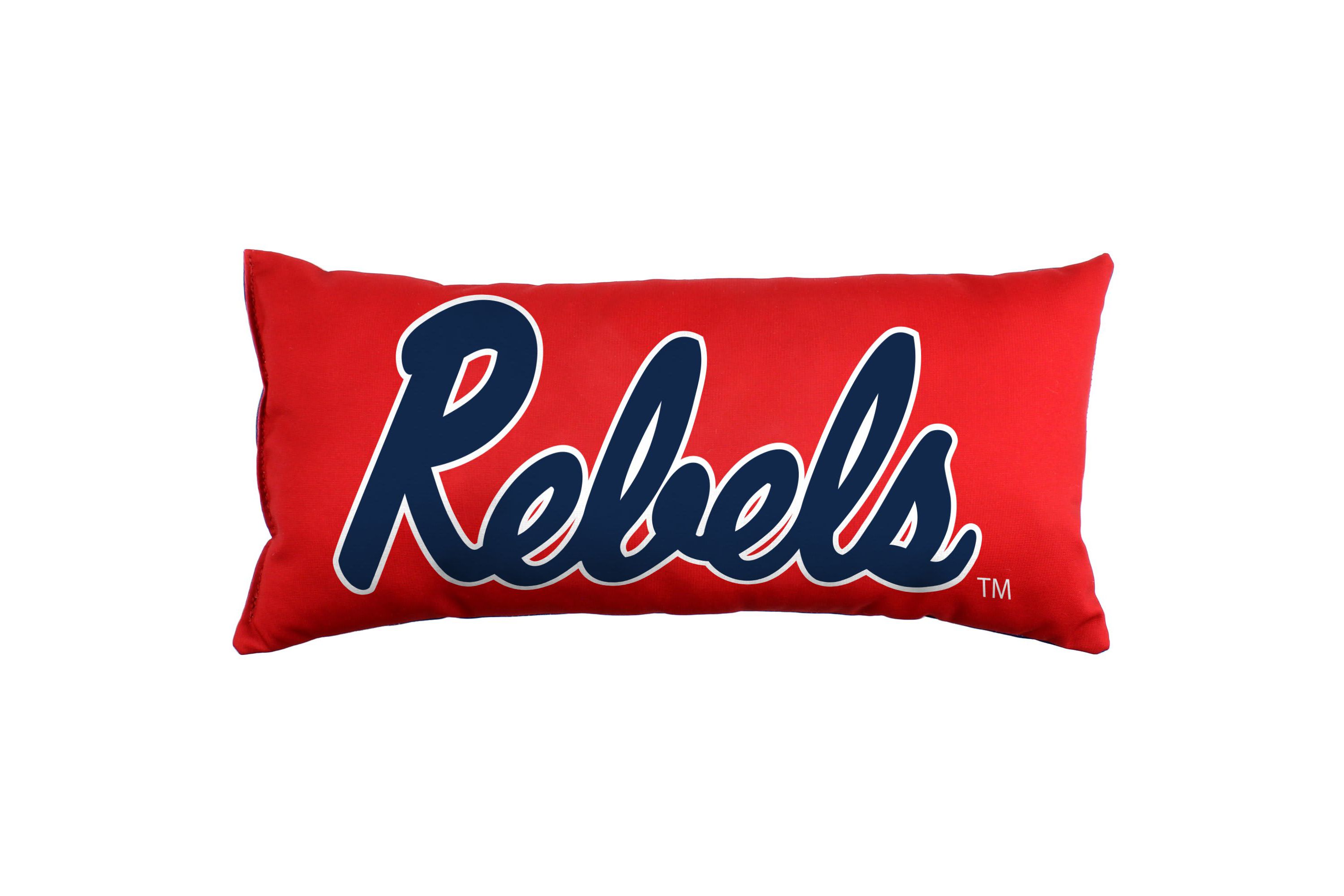 NCAA Ole Miss Rebels 2 Sided Bolster Travel Pillow